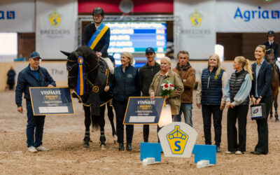 Charif Ek 1504 (SWB) med Joel Andersson vinner Breeders Trophy 5-åriga hopphästar by Hyperion Stud i samarbete med BHOOF
